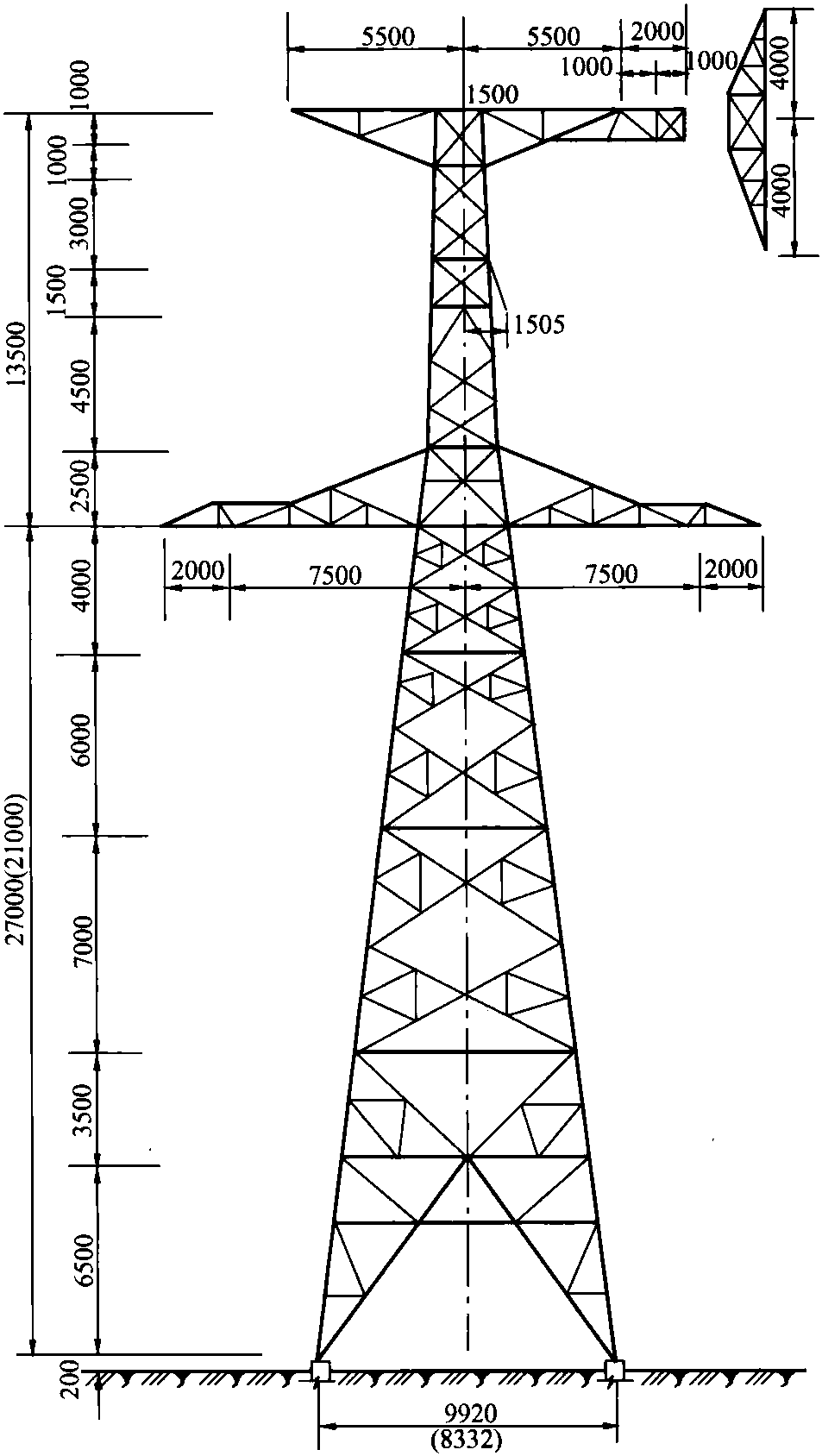 图3-49 JG<sub>1改</sub>转角耐张塔